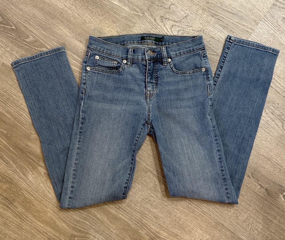 Lauren Ralph Lauren Jeans Women's Size 2 Mid Rise Straight Leg Blue